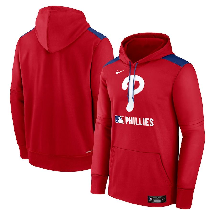 Men 2025 MLB Philadelphia Phillies Red Nike hoodie style 2->philadelphia phillies->MLB Jersey